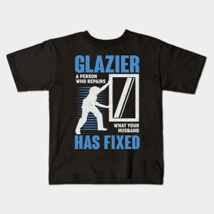 Glazier Profession Window Glass Installer Gift Kids T-Shirt